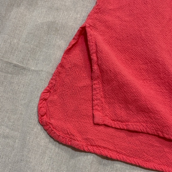 Sea Breeze of California Coral Button 1/4 Shirt Womens L 3/4 sleeves 100% cotton - Picture 4 of 7